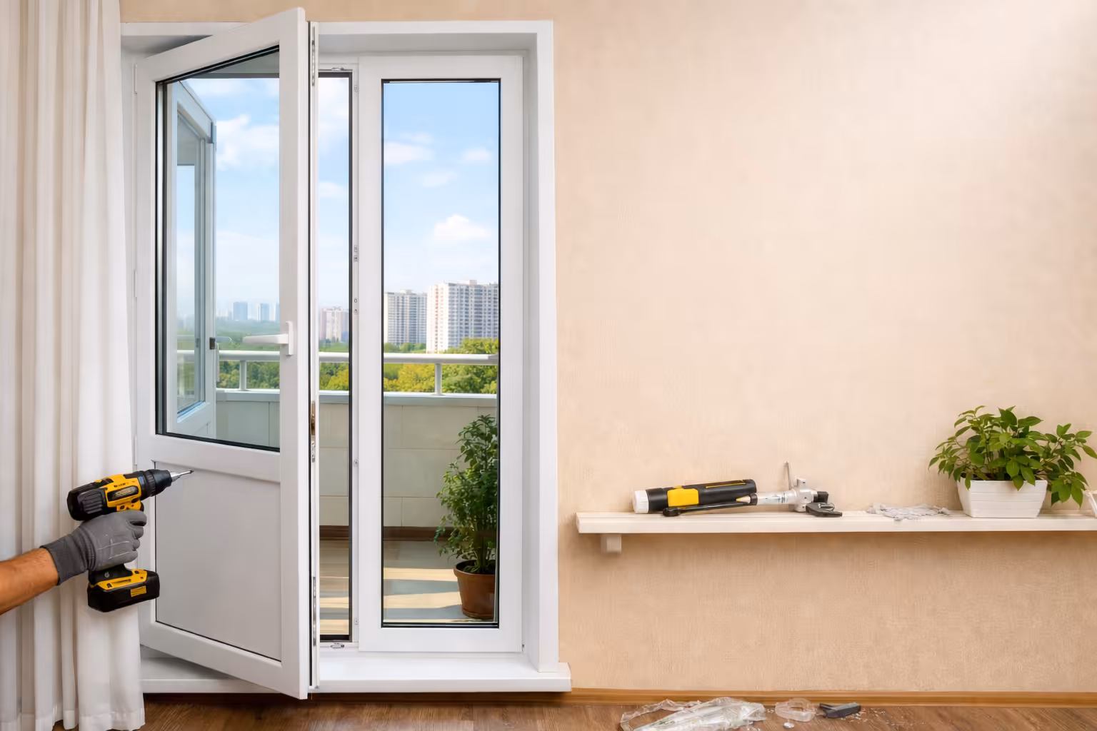 Пластиковые балконные двери